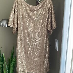Ark & Co Cocktail Gold Color Dress, Size M, NWT